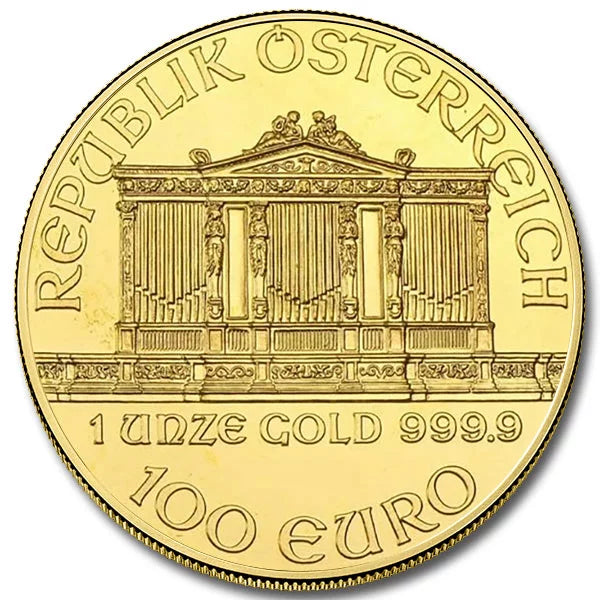 Gold Austrian Philharmonic 1oz Coin (Random Year, BU)