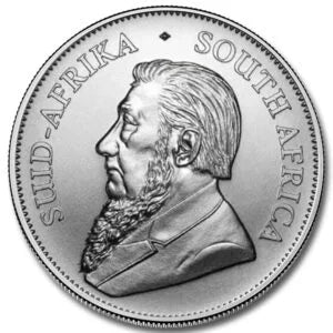 Silver South African Krugerrand 1 oz Coin (Random Year, BU)
