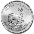 Silver South African Krugerrand 1 oz Coin (Random Year, BU)