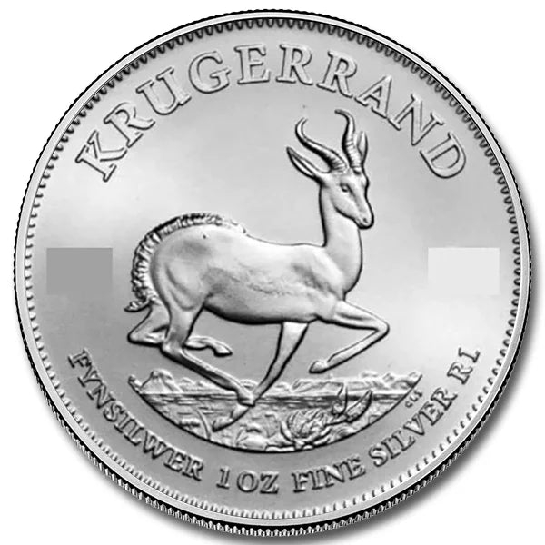 Silver South African Krugerrand 1 oz Coin (Random Year, BU)
