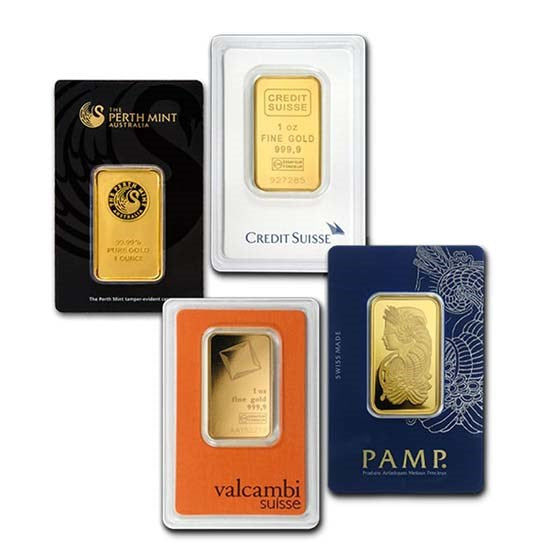 Gold 1 oz Bar with Assay Card (Secondary Market)