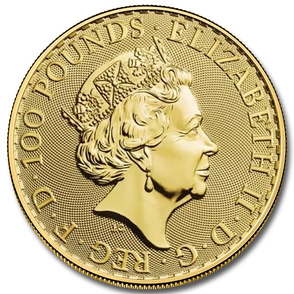 Gold British Britannia 1 oz Coin (Random Year, BU)