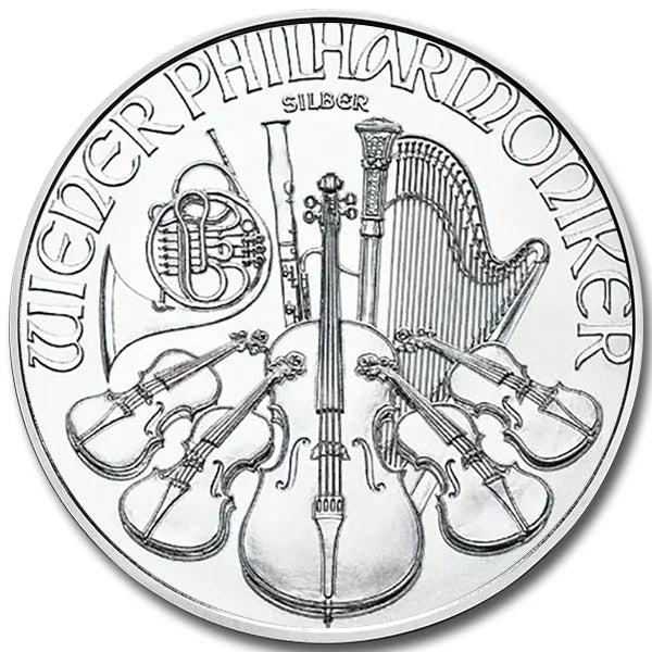 Silver Austria Philharmonic 1 oz Coin (Random Year, BU)