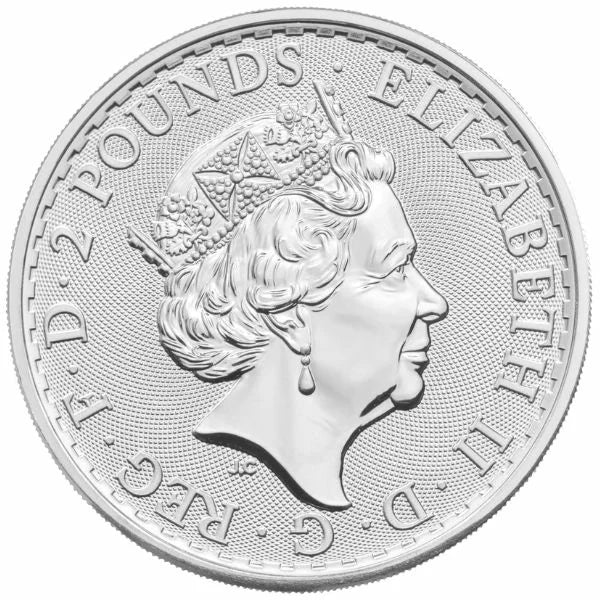Silver Britannia 1 oz Coin (Random Year, BU)