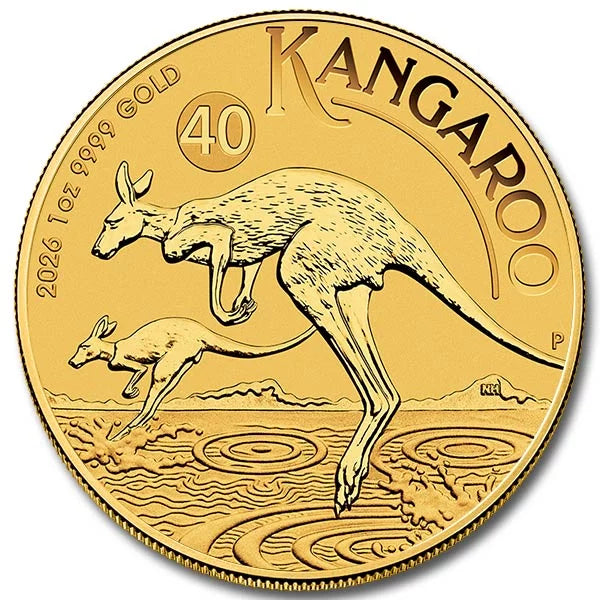 Gold Australian Kangaroo 1 oz Coin (2026, BU)
