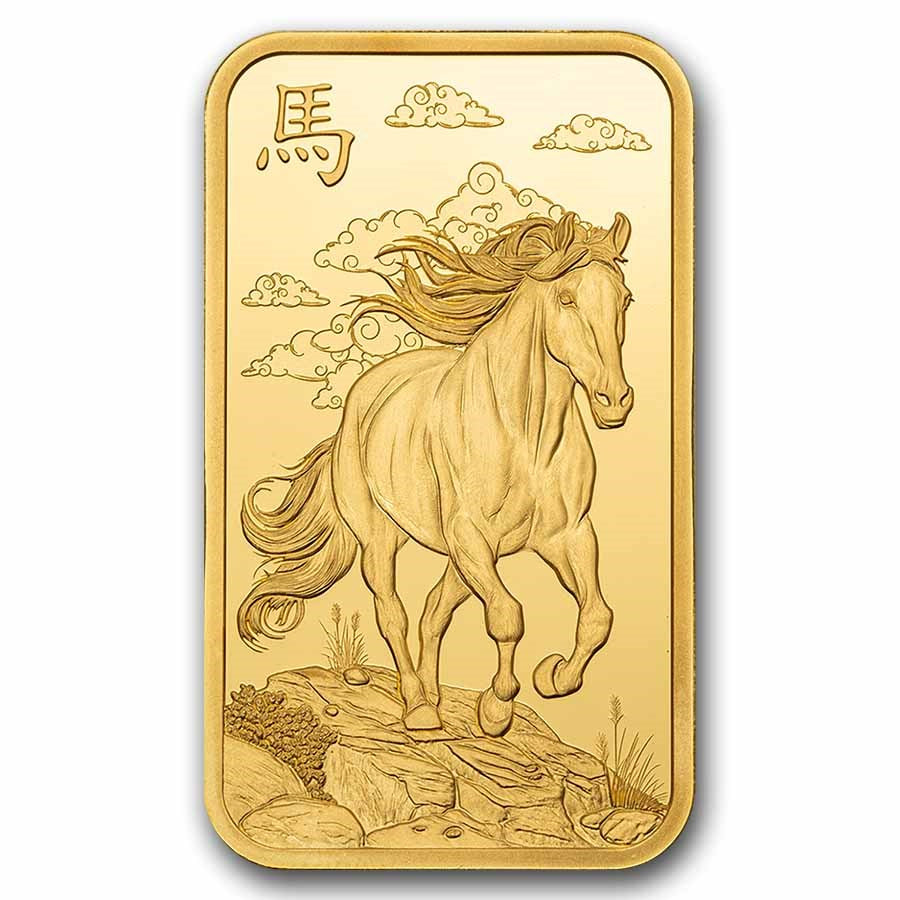Gold PAMP Suisse Year of the Horse (In Assay) 1 oz Bullion Bar