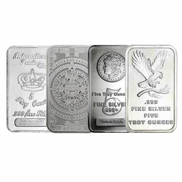 Silver 5 oz Bar Bullion (Secondary Market)