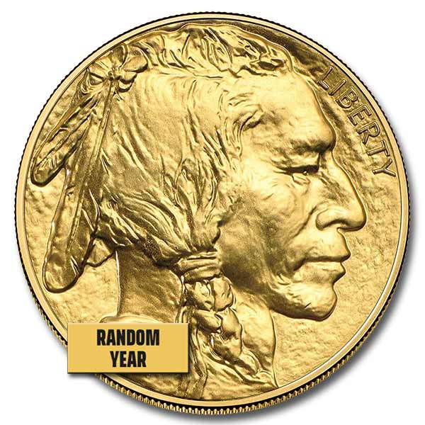Gold American Buffalo 1 oz Coin (Random Year, BU)