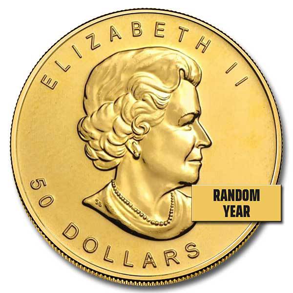 Gold Canadian Maple 1 oz Coin (Random Year, BU)