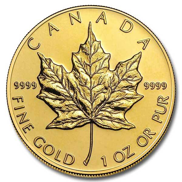 Gold Canadian Maple 1 oz Coin (Random Year, BU)