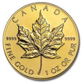 Gold Canadian Maple 1 oz Coin (Random Year, BU)
