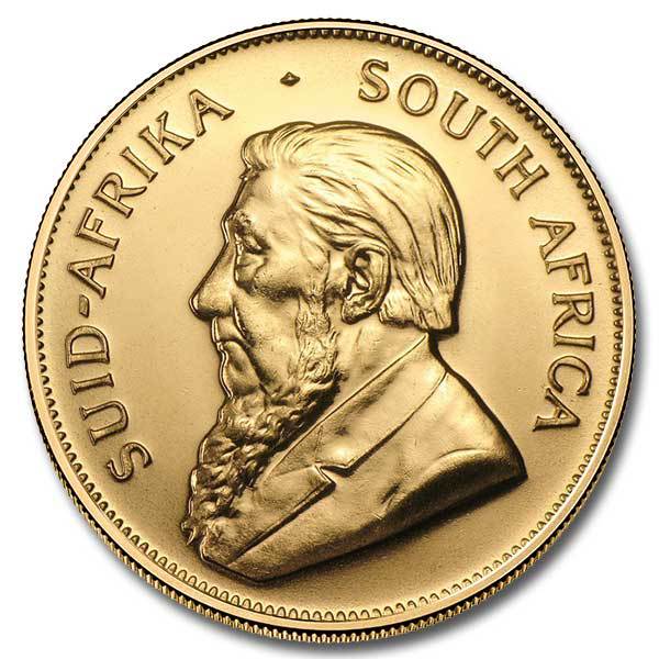 Gold South African Krugerrand 1oz Coin (Random Year, BU)
