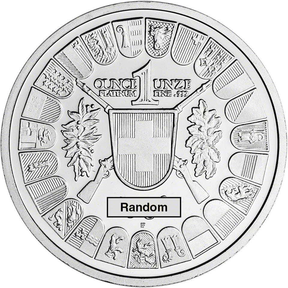 Platinum Shooting Thaler 1oz Coin (Random Year, BU)